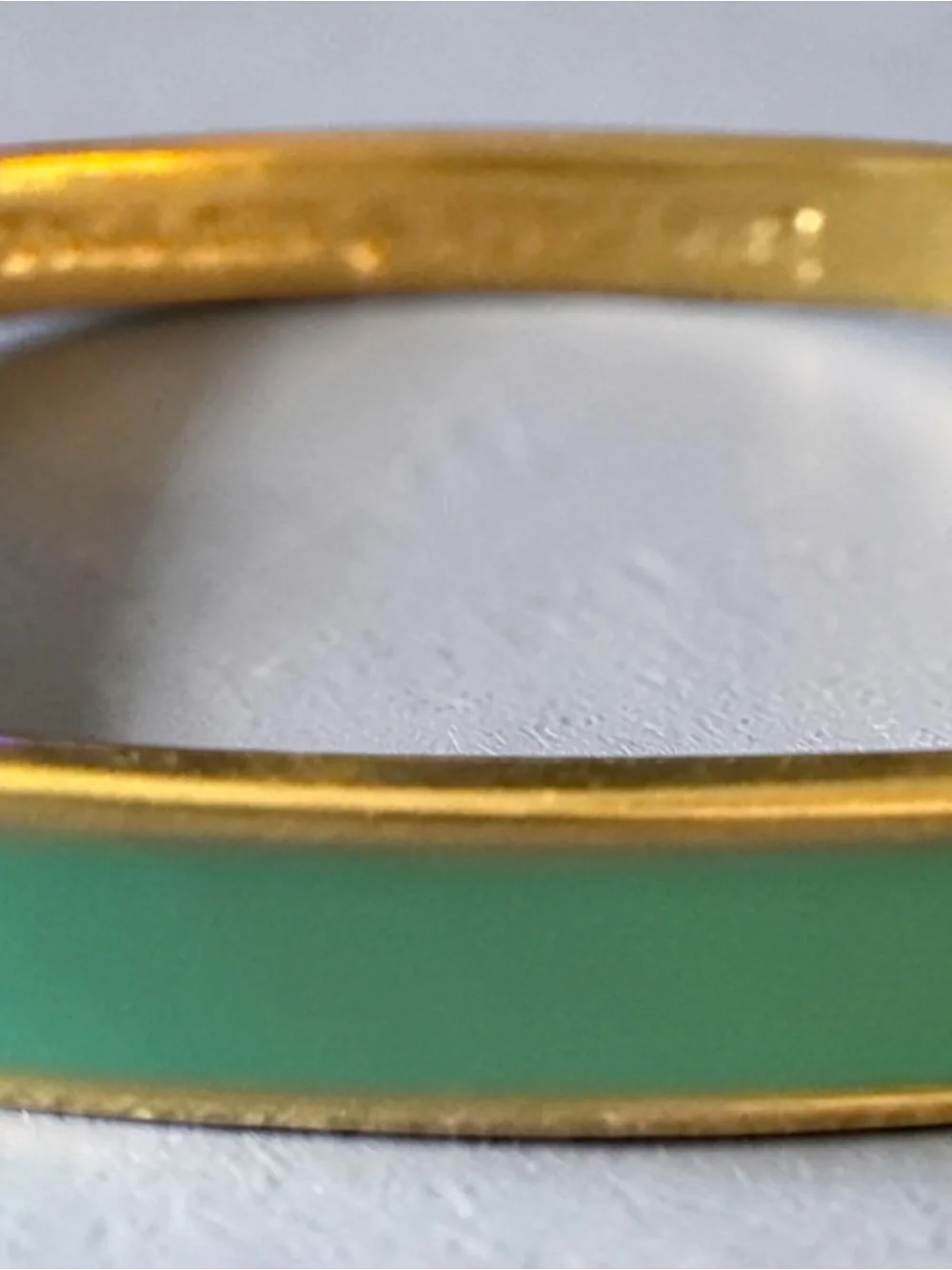 Kate Spade New York Turquoise Enamel Gold Tone Bangle Bracelet - Picture 6 of 7